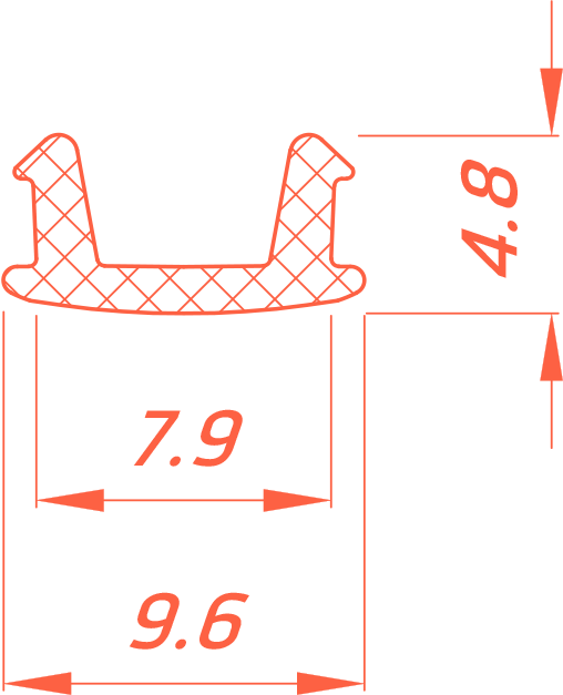 Вставка Flexy 8 Мм- Pvc 8 для гардины НОВАЯ БЕЛАЯ