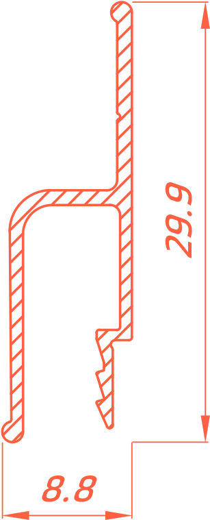 Стеновой профиль Flexy KLASSIKA 130 неокр 2м 7823