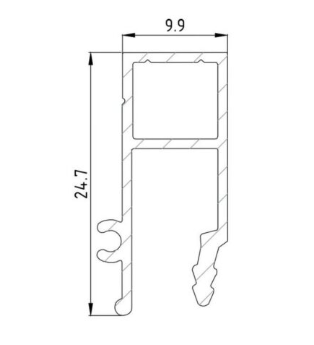 Алюминиевый стеновой профиль Мок классик 2м 2564