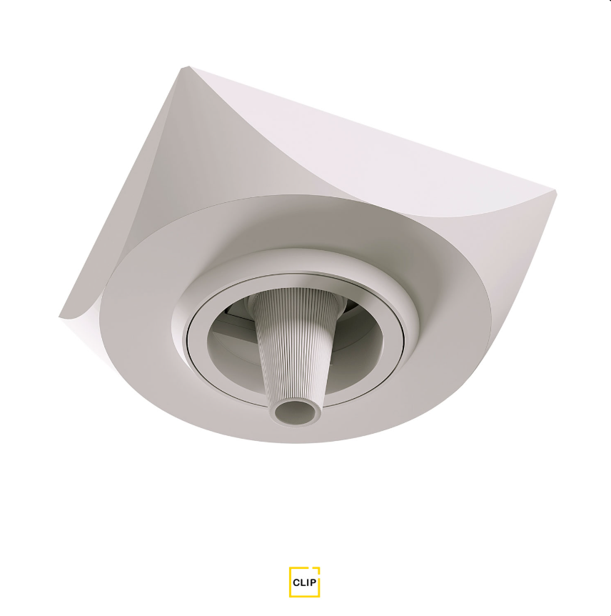 Вывод провода для ткань/ПВХ Clip белый 1шт 00058