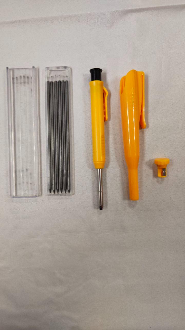 Строительный карандаш набор-точилка, стрежни, зеленый корпус ПУМ 1шт СК-2249