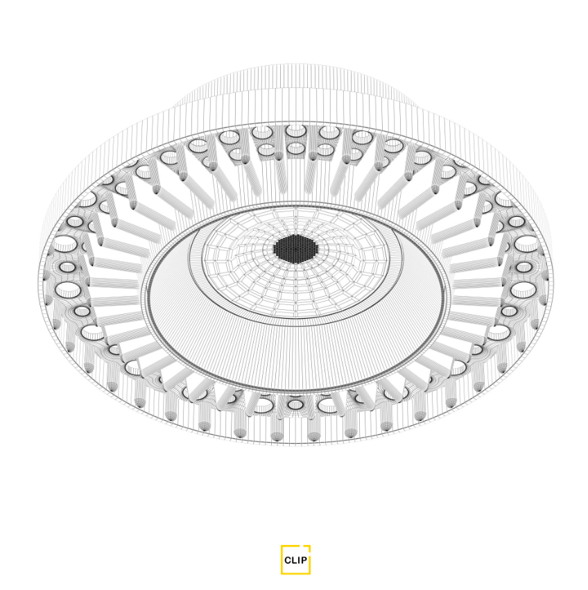 Светильник безрамный круглый для ГКЛ Clip 1шт черный 7W 4K 00027
