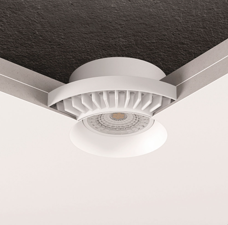 Светильник безрамный круглый для ГКЛ Clip 1шт белый 7W 4K 00028