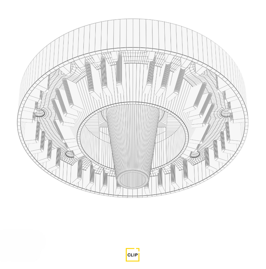 Вывод провода для потолков из ГКЛ Clip черный 1шт 00059