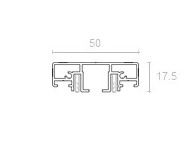 Карнизный профиль SLIM Road 01 черный 2м 71.18.2