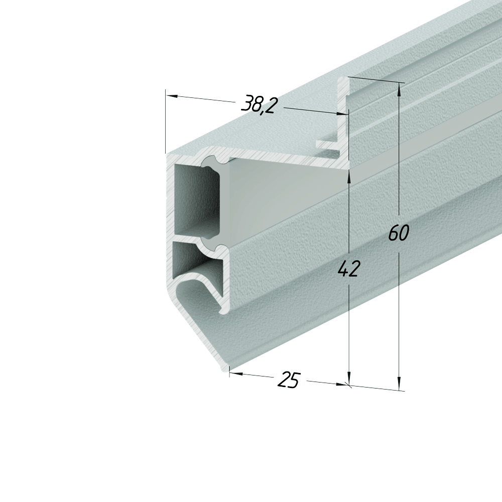 Парящий профиль для интерьерной подсветки FENIX OPTI черный