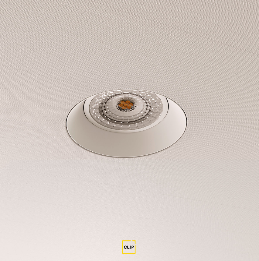 Светильник безрамный круглый для ткань/ПВХ Clip 1шт белый 7W 4К 00022