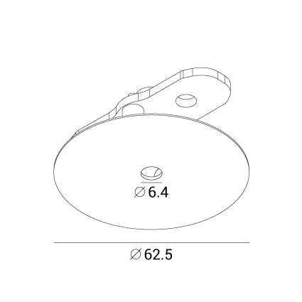 Вывод провода питания COMP PORT M под диаметр 64мм угольно-черный 40.28.22