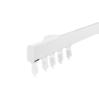 Карниз алюминевый D-2 Премиум 1 рядный, 2м, белый