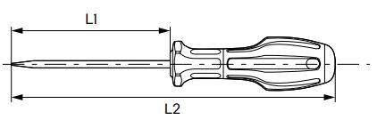 Отвёртка переставная с двухкомпонентной рукоятью 80мм SL6 x PH2 ДелоТехники 707375