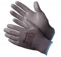 Перчатки нейлоновые серого цвета с полиуретановым покрытием 10XL Gward PU1008