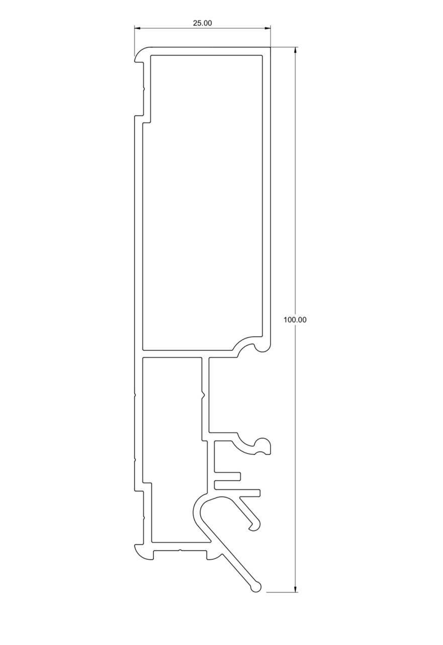 Парящий профиль FOTON 100 белый 2м 2478