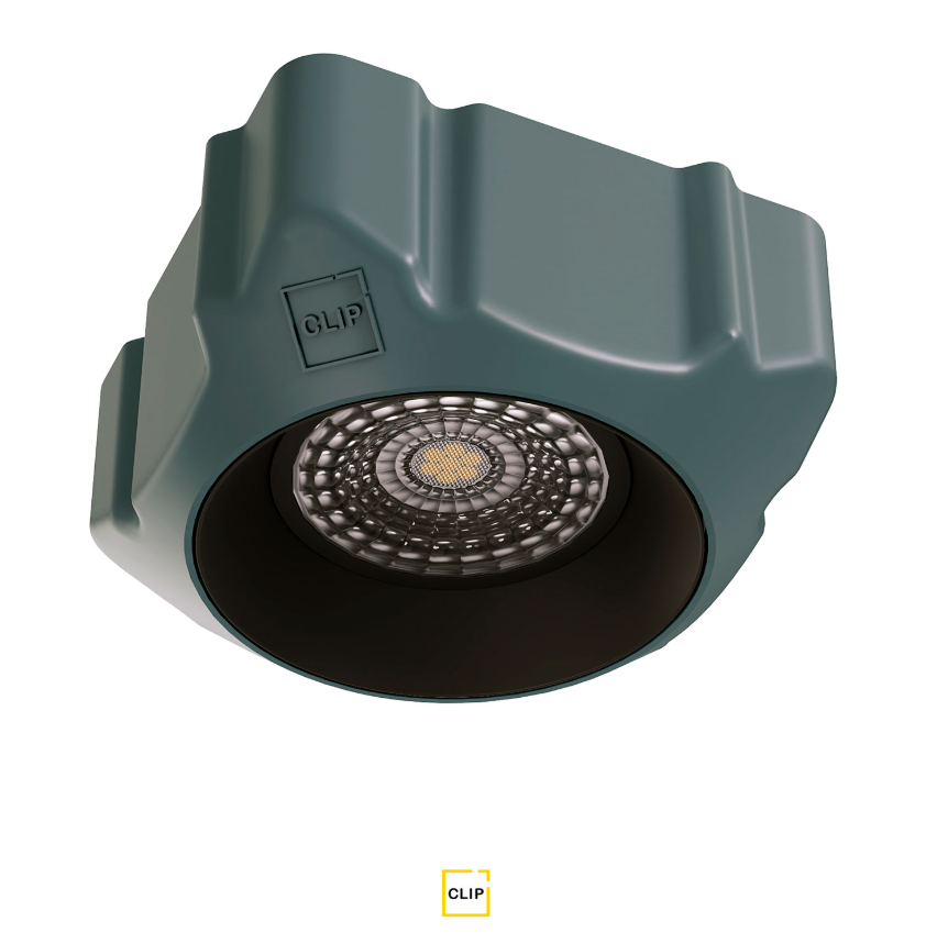 Светильник безрамный круглый для ткань/ПВХ Clip 1шт черный 7W 3К 00023