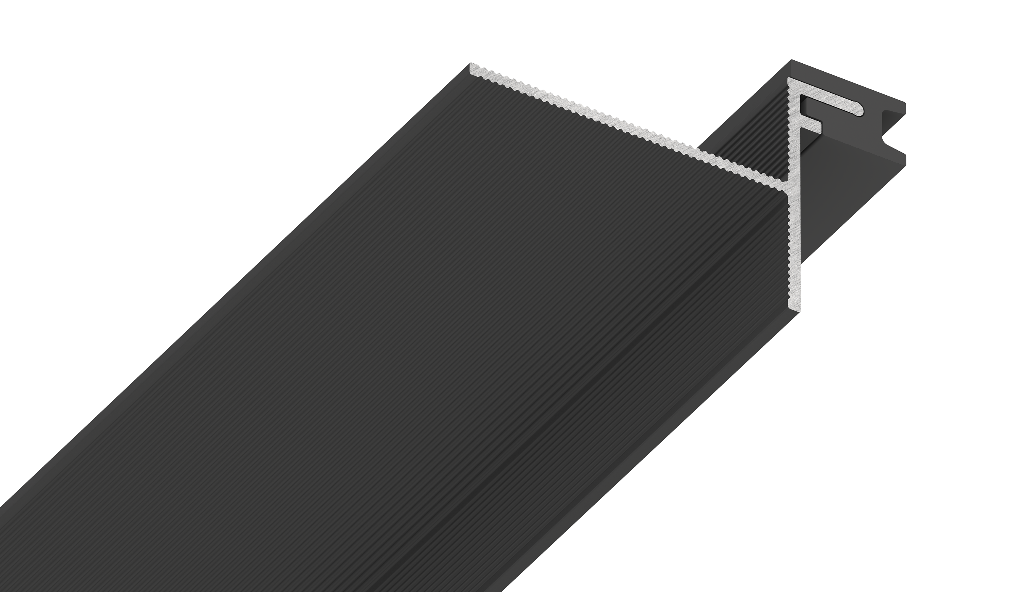 Теневой профиль с демпфером TEN 2м черный 99.4.2