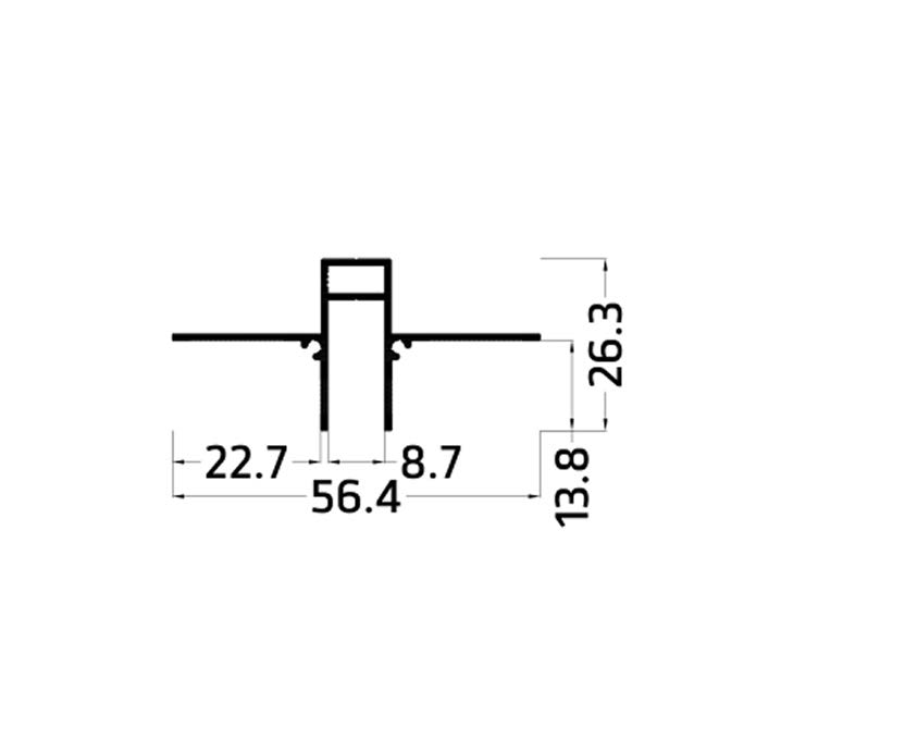 Теневой разделитель Flexy GIPS EURO 04 черный 2м ПФ-11121