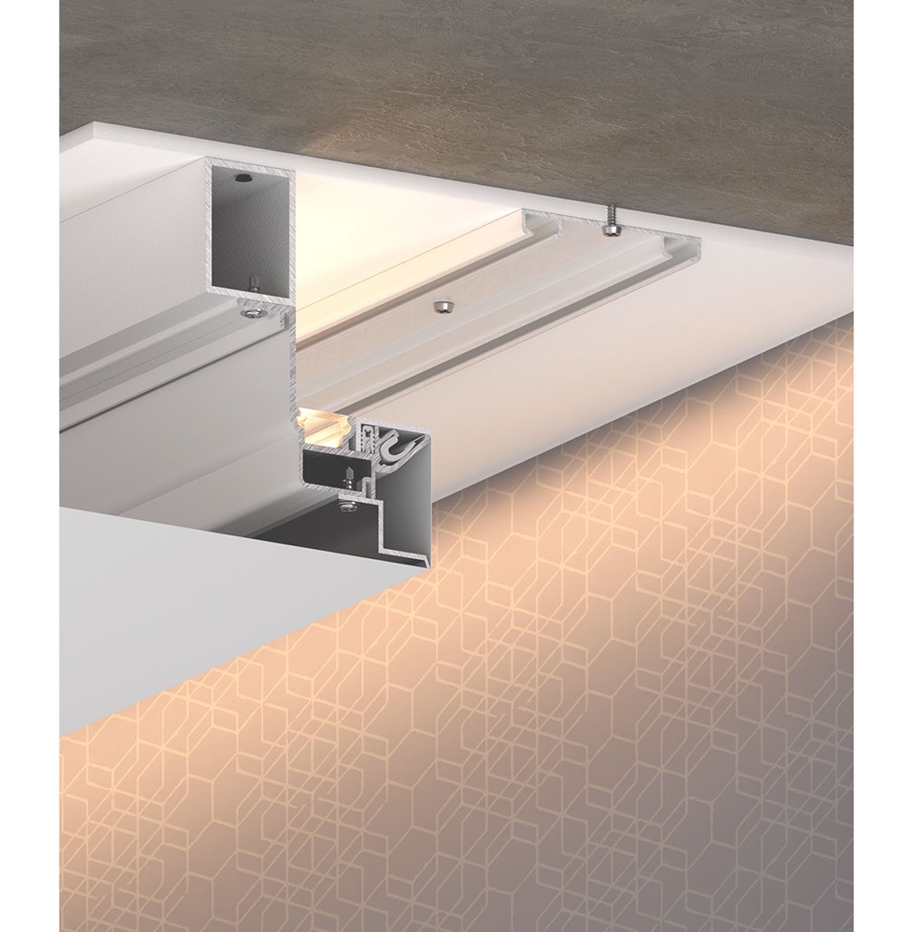 Парящий профиль для интерьерной подсветки FENIX 2.0 белый