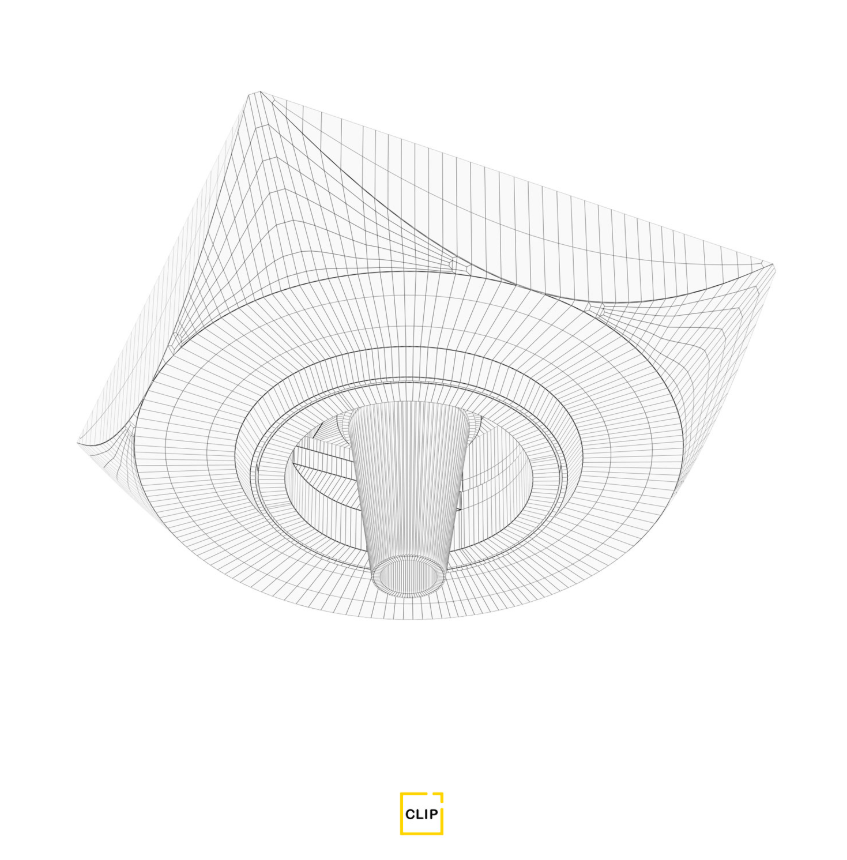 Вывод провода для ткань/ПВХ Clip черный 1шт 00057