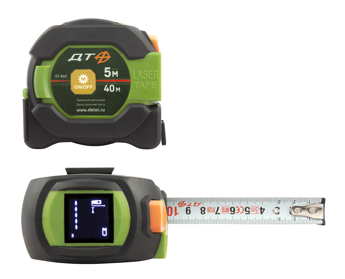 Рулетка 5М с лазерным дальномером 40М ДелоТехники 1шт 101840