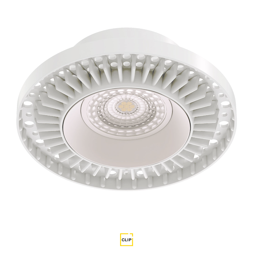 Светильник безрамный круглый для ГКЛ Clip 1шт белый 7W 4K 00028