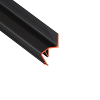 Стеновой парящий профиль для натяжных потолков Flexy  FLY02 черный 2м 8406Ч