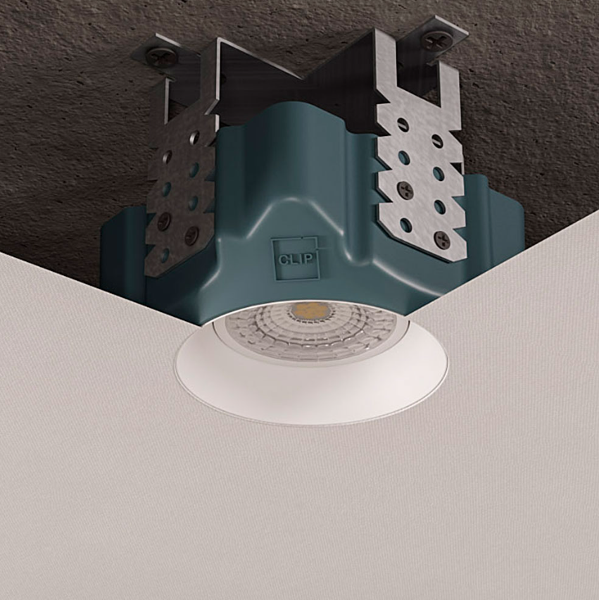 Светильник безрамный круглый для ткань/ПВХ Clip 1шт белый 7W 4К 00022