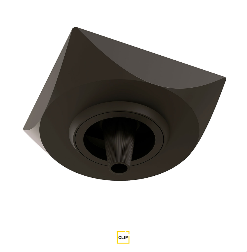 Вывод провода для ткань/ПВХ Clip черный 1шт 00057