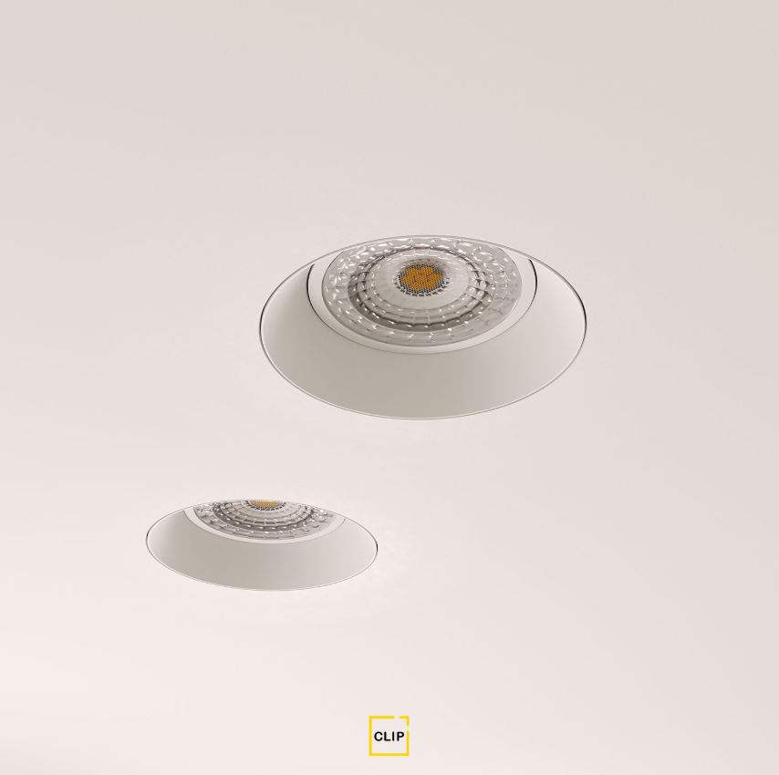 Светильник безрамный круглый для ГКЛ Clip 1шт белый 7W 4K 00028