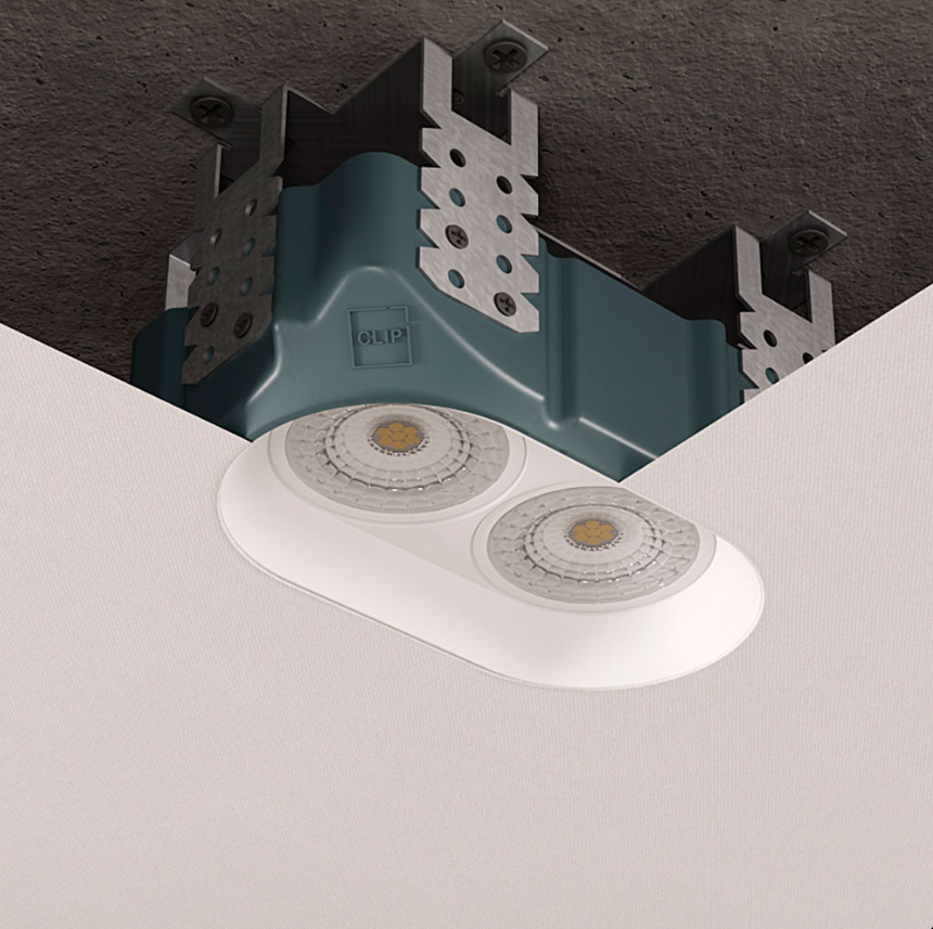 Светильник безрамный овальный для ткань/ПВХ Clip 1шт белый 14W 4К 00046