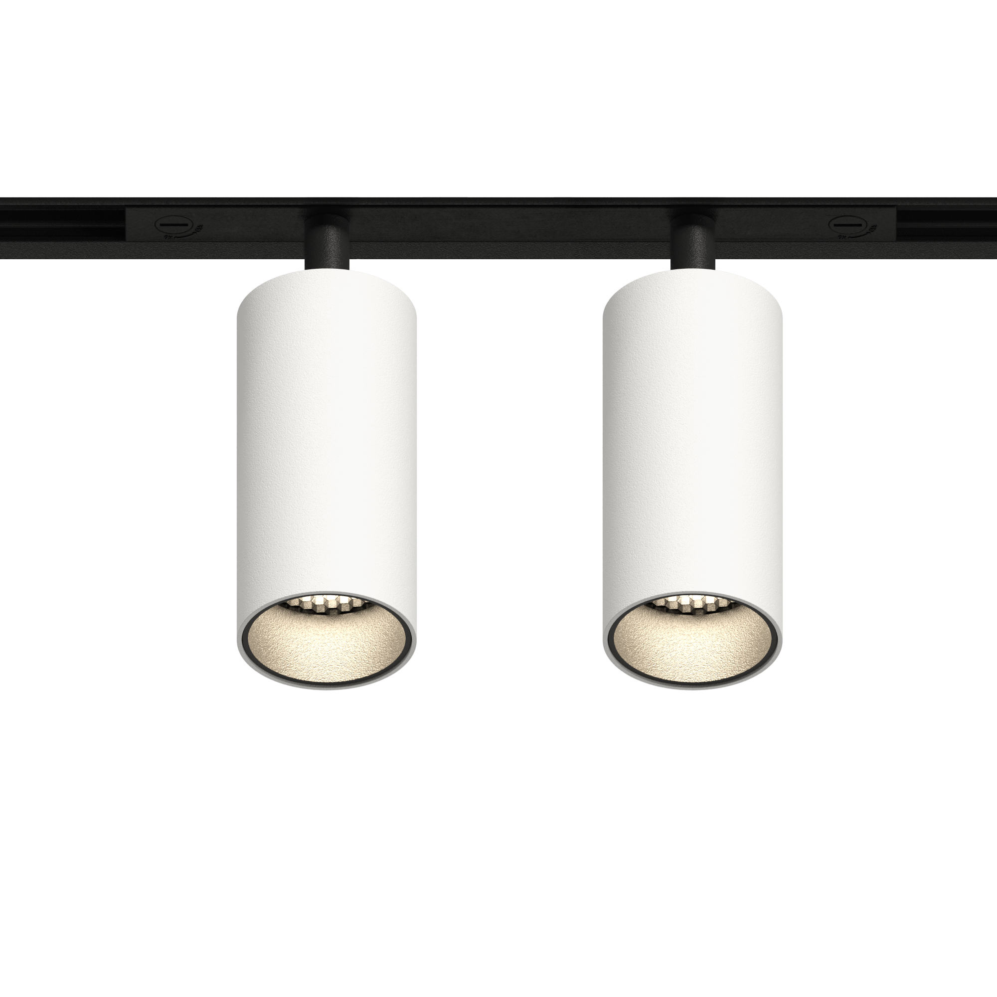 Трековый светильник GRAFFIT TWIN-SPOT LED 48В 2x6Вт 4000К CRI90 36° NO-DIM белый песок 23.101.4