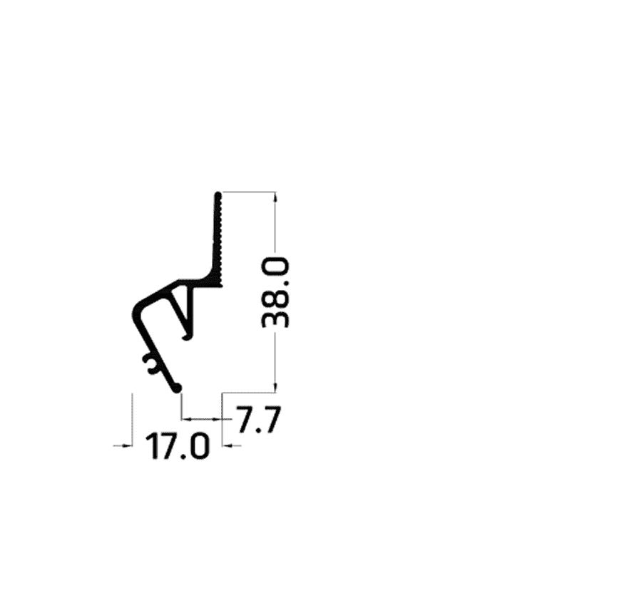 Теневой профиль Flexy EURO 05 черный 2м ПФ-8587Ч
