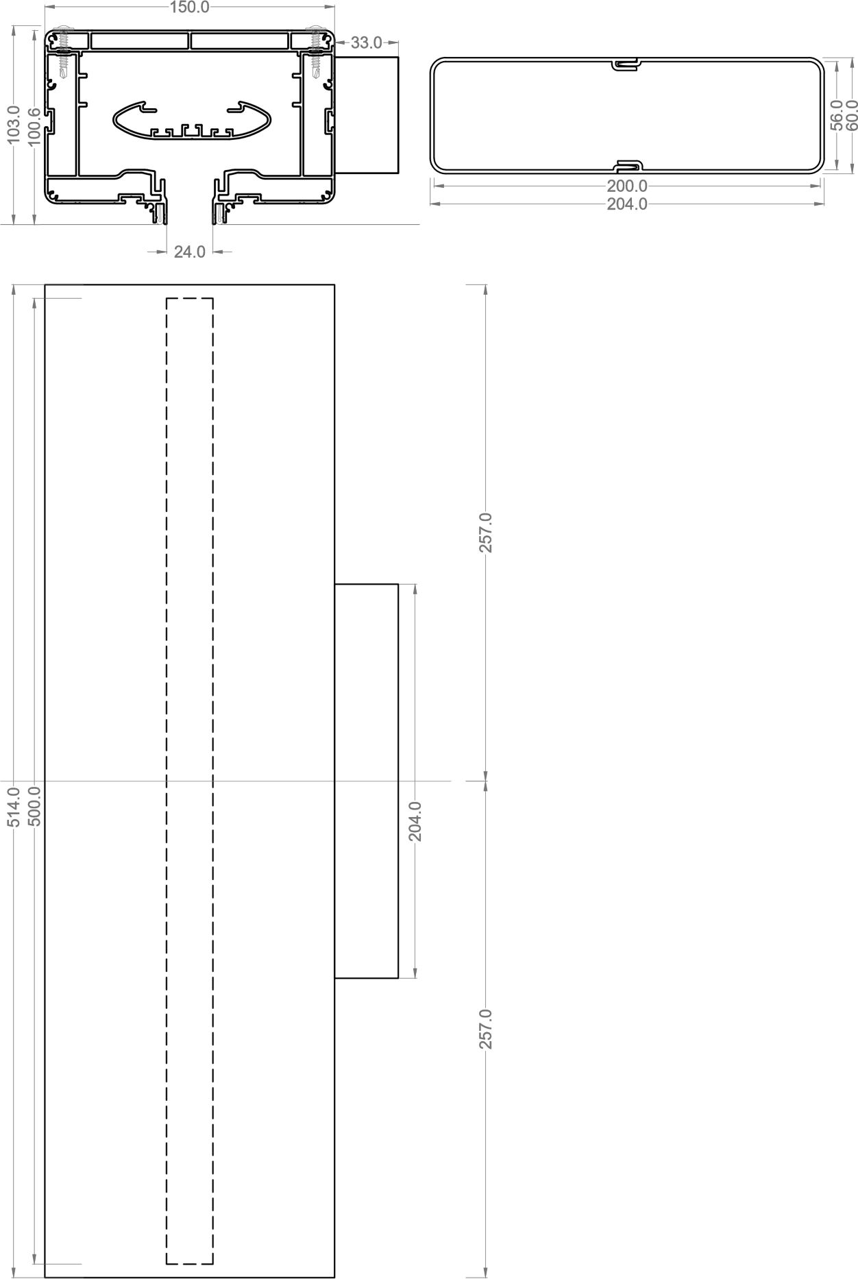 Щелевой диффузор OPTIMА 500, белый
