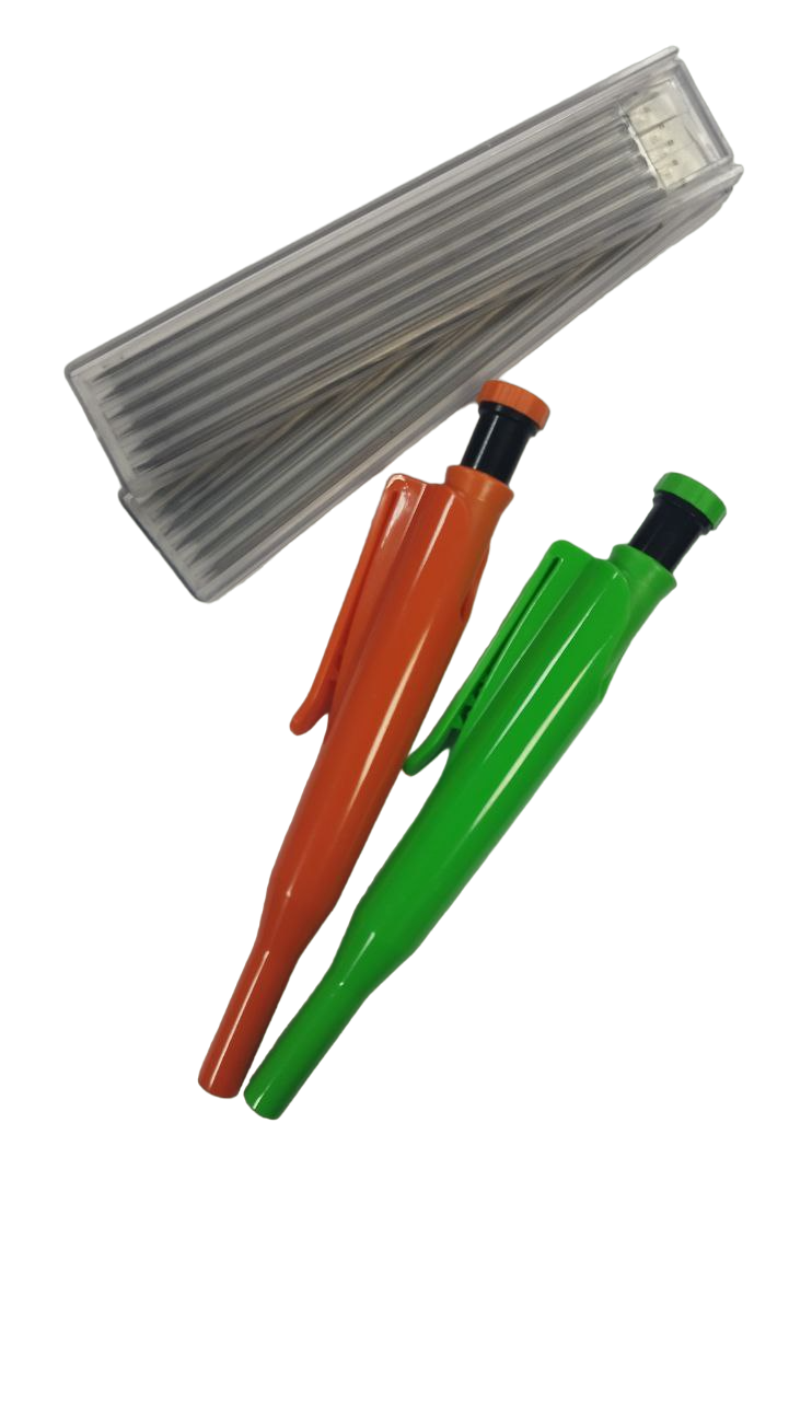 Строительный карандаш набор-точилка, стрежни, оранжевый корпус ПУМ 1шт СК-1837 