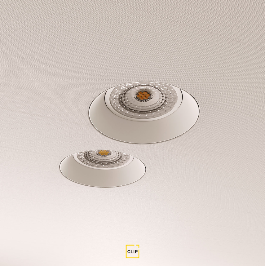 Светильник безрамный круглый для ткань/ПВХ Clip 1шт белый 7W 4К 00022