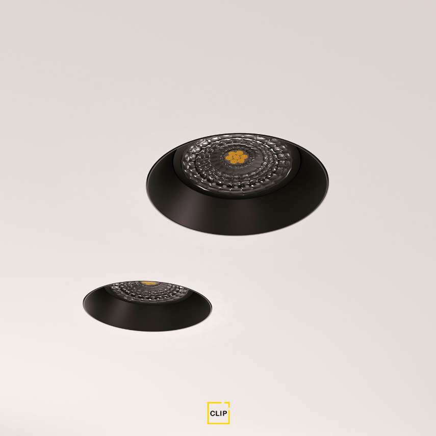 Светильник безрамный круглый для ГКЛ Clip 1шт черный 7W 3K 00029