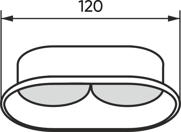 Светильник безрамный овальный для ткань/ПВХ Clip 1шт белый 14W 4К 00046