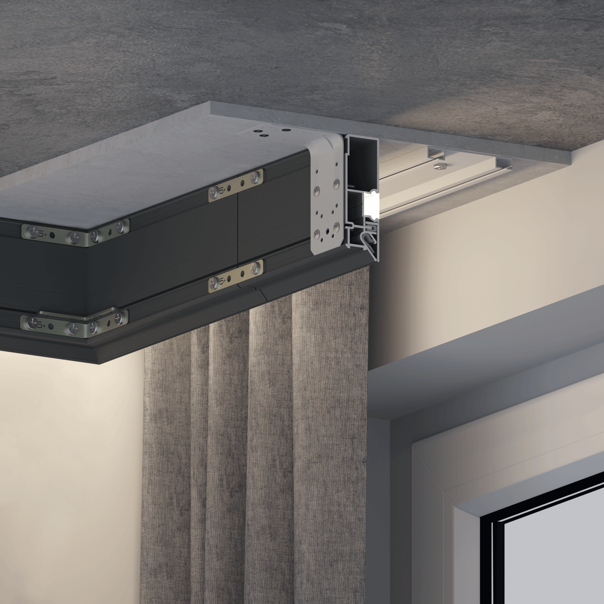 Парящий профиль FOTON 80 черный