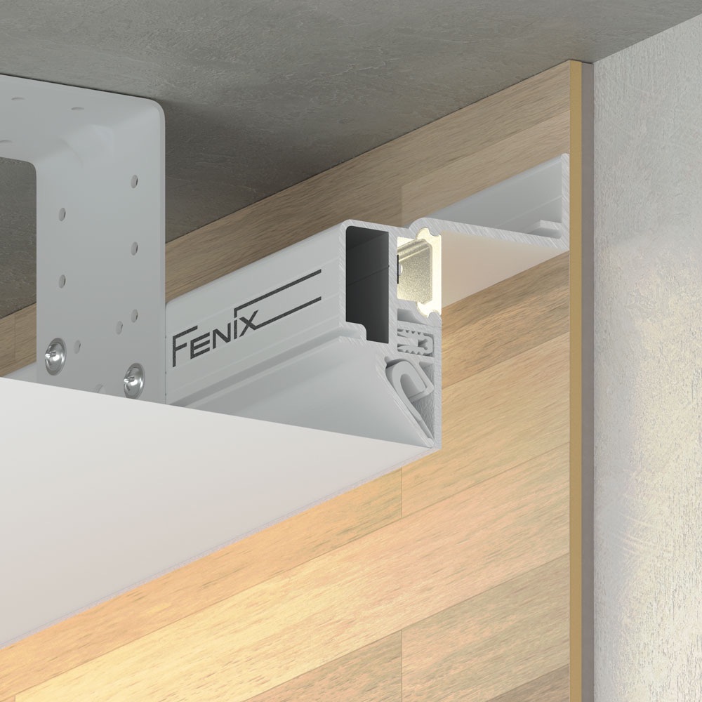 Парящий профиль для интерьерной подсветки FENIX 2.0 белый