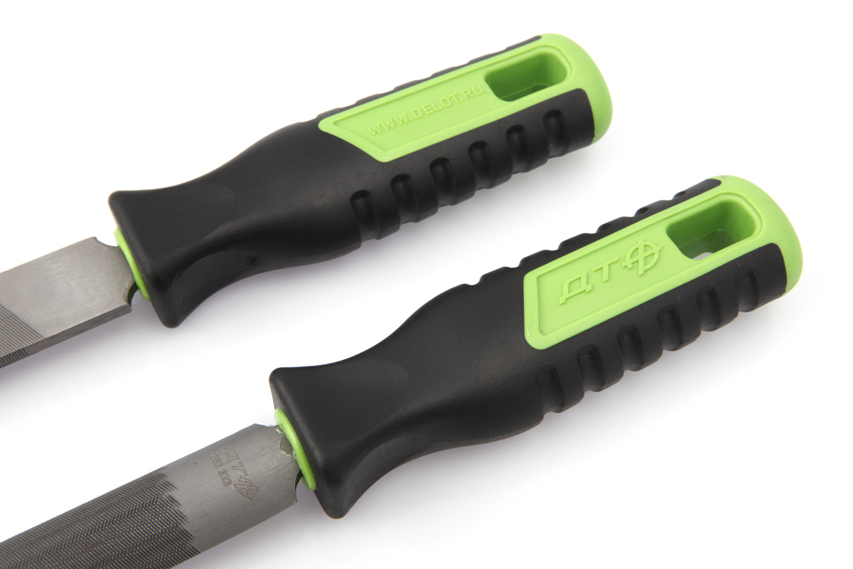 Набор напильников №2 200 мм 3 шт плоский,полукруглый,круглый ДелоТехники 253723