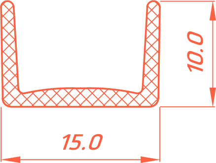 Вставка Flexy 15 Мм- Pvc 15 Fly парящий