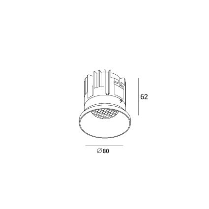 Точечный светильник POINTS GLAZ M LED 220В 8Вт 4000К CRI90 50° NO-DIM облачно-серый 26.104.36