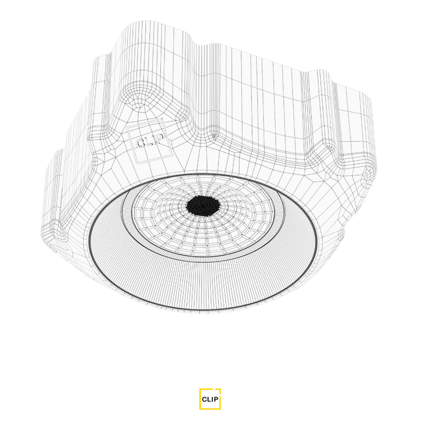 Светильник безрамный круглый для ткань/ПВХ Clip 1шт черный 7W 3К 00023