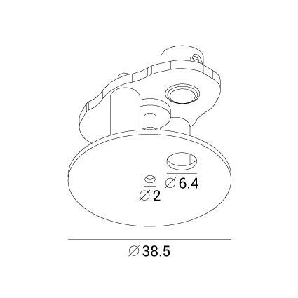 Вывод провода питания и подвеса COMP PORT S под диаметр 40мм белый песок 40.28.3