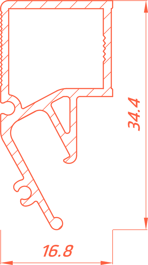 Алюминиевый профиль Flexy EURO 06 2м черный 3347
