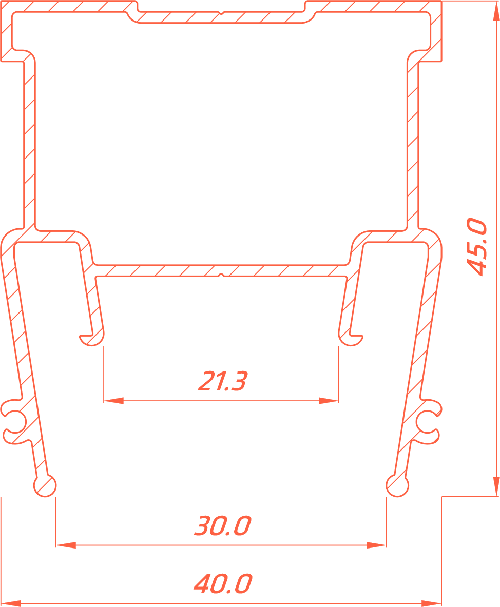 Разделительный профиль для изготовления световых линий Flexy 30М LINE 2м неокр 10950