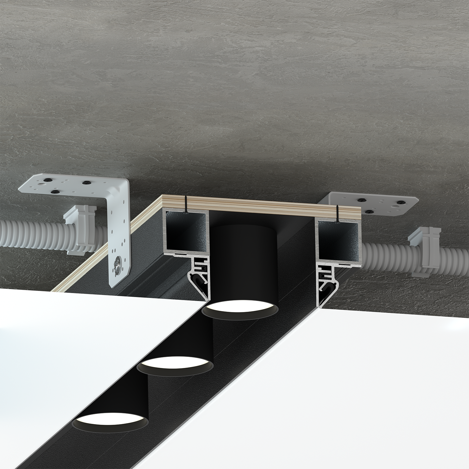 Конструкционный профиль АТОM  черный