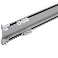 Карниз алюминиевый D-6 Премиум (А) 2-х рядный  2 м, белый 