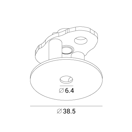 Вывод провода питания COMP PORT S под диаметр 40мм угольно-черный 40.28.4