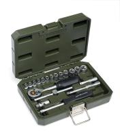 Набор головок 6-гр. с трещоткой 1/4 19 предм ДелоТехники 600719