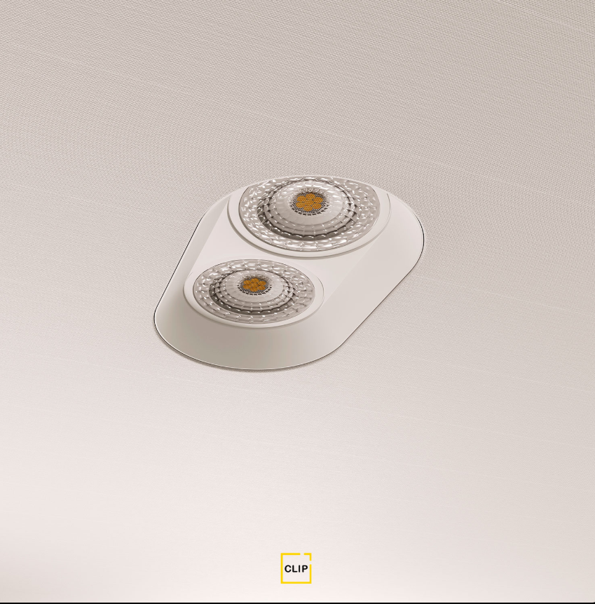 Светильник безрамный овальный для ткань/ПВХ Clip 1шт белый 14W 4К 00046