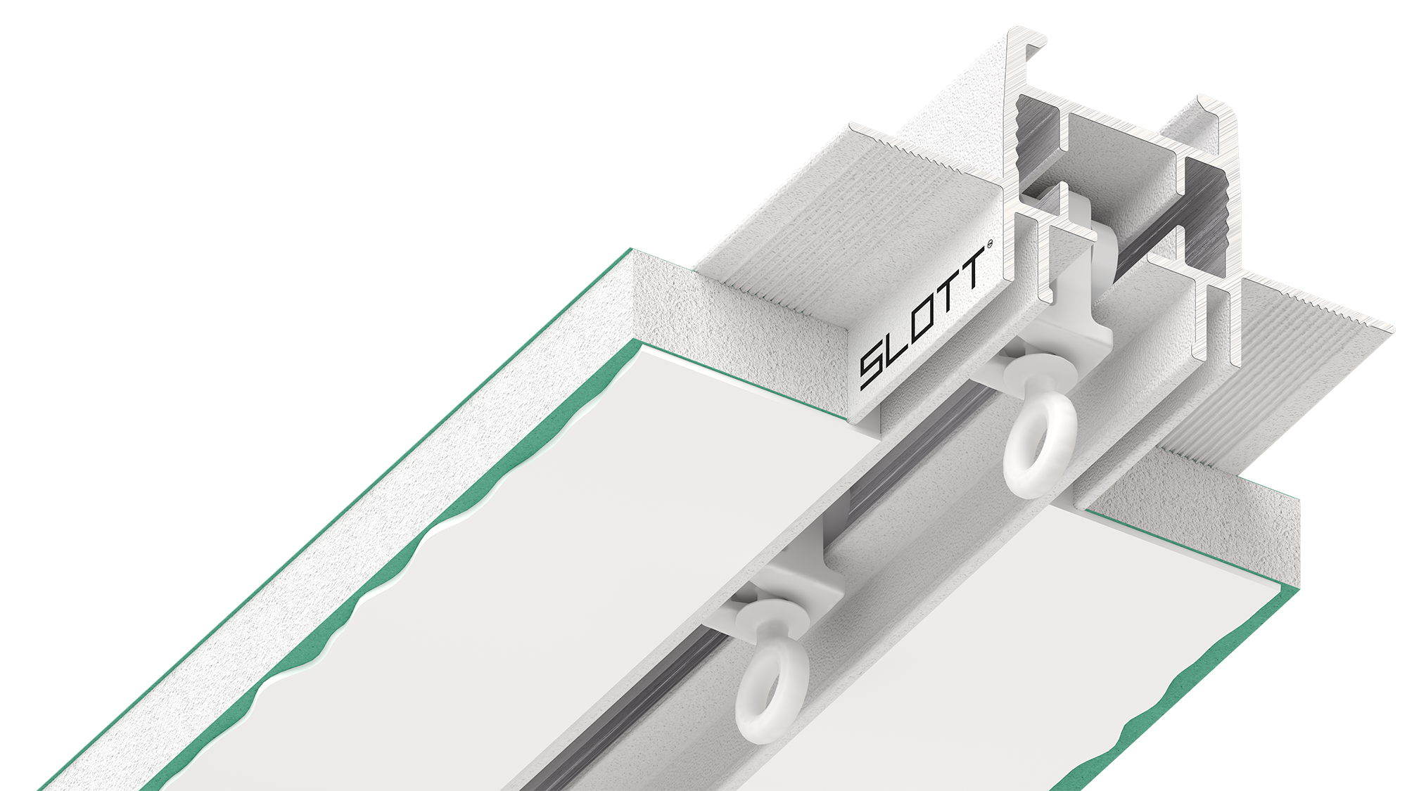Карнизный профиль Slott Motion 2м белый 62.2.3